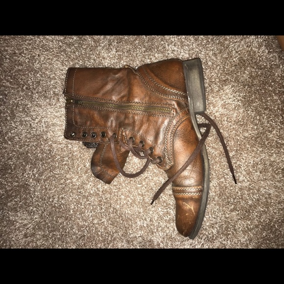 Steve Madden Brown Combat Boots - Picture 4 of 7